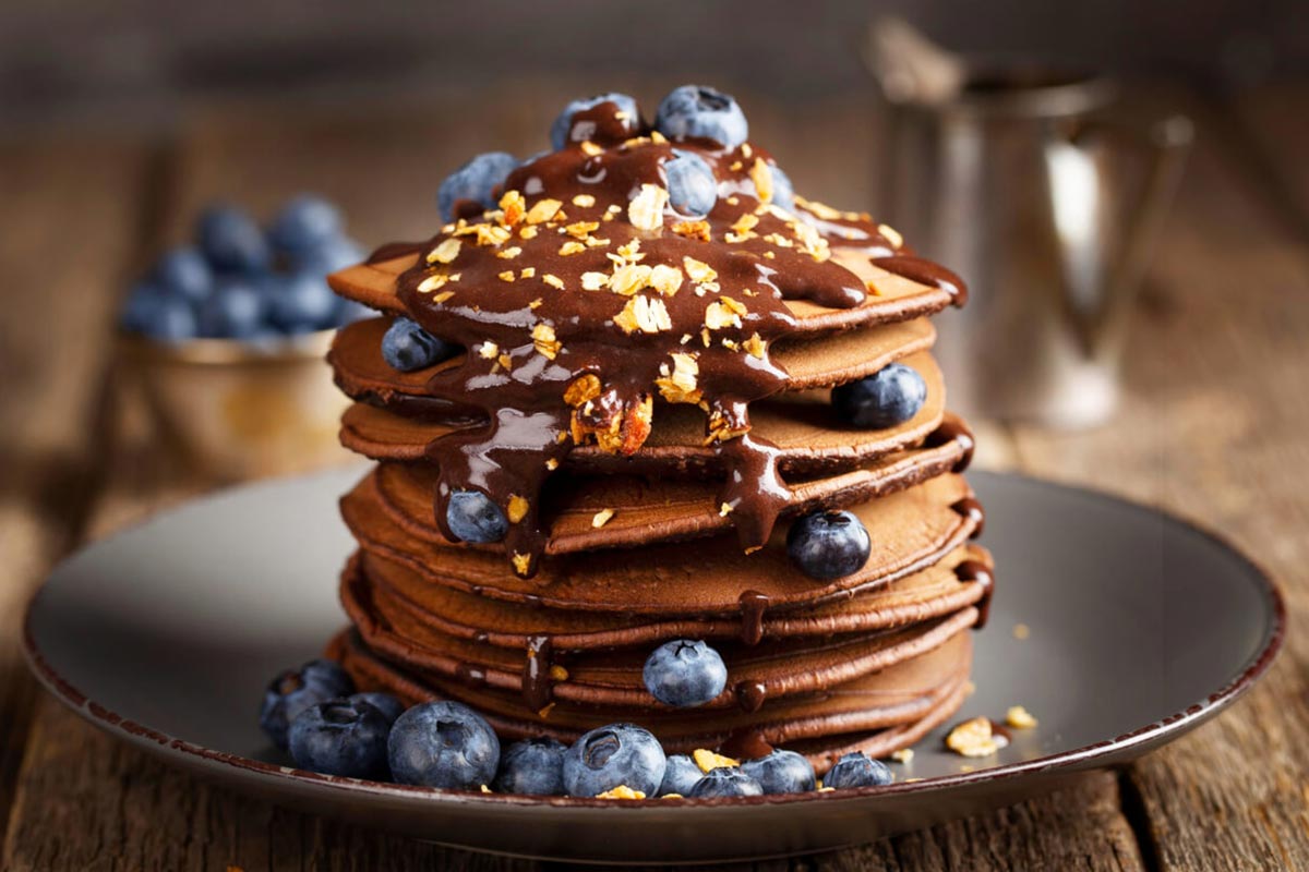 Sweet pancakes tower arrangement (Delicious Breakfast 2022)